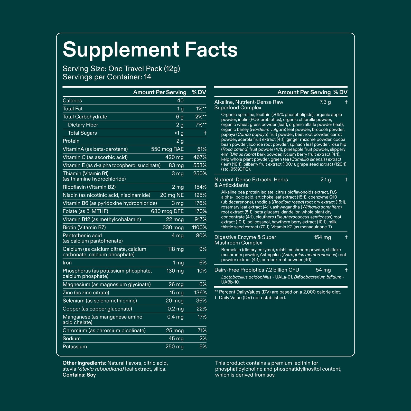 Ag1 Multivitamin For Men Women Greens Powder Supplement Probiotic Gluten Vegan