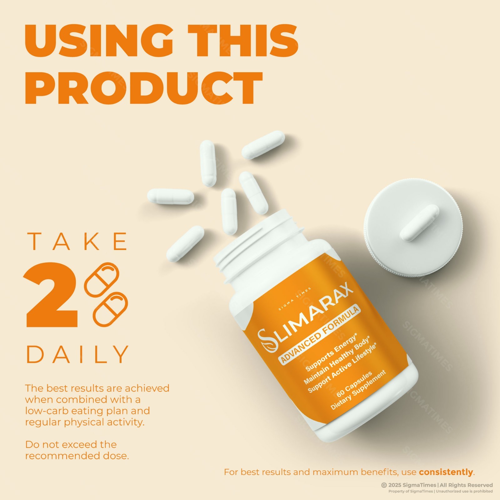 Slimarax Capsules – Energy & Weight Management Support Supplement – 2 Pack