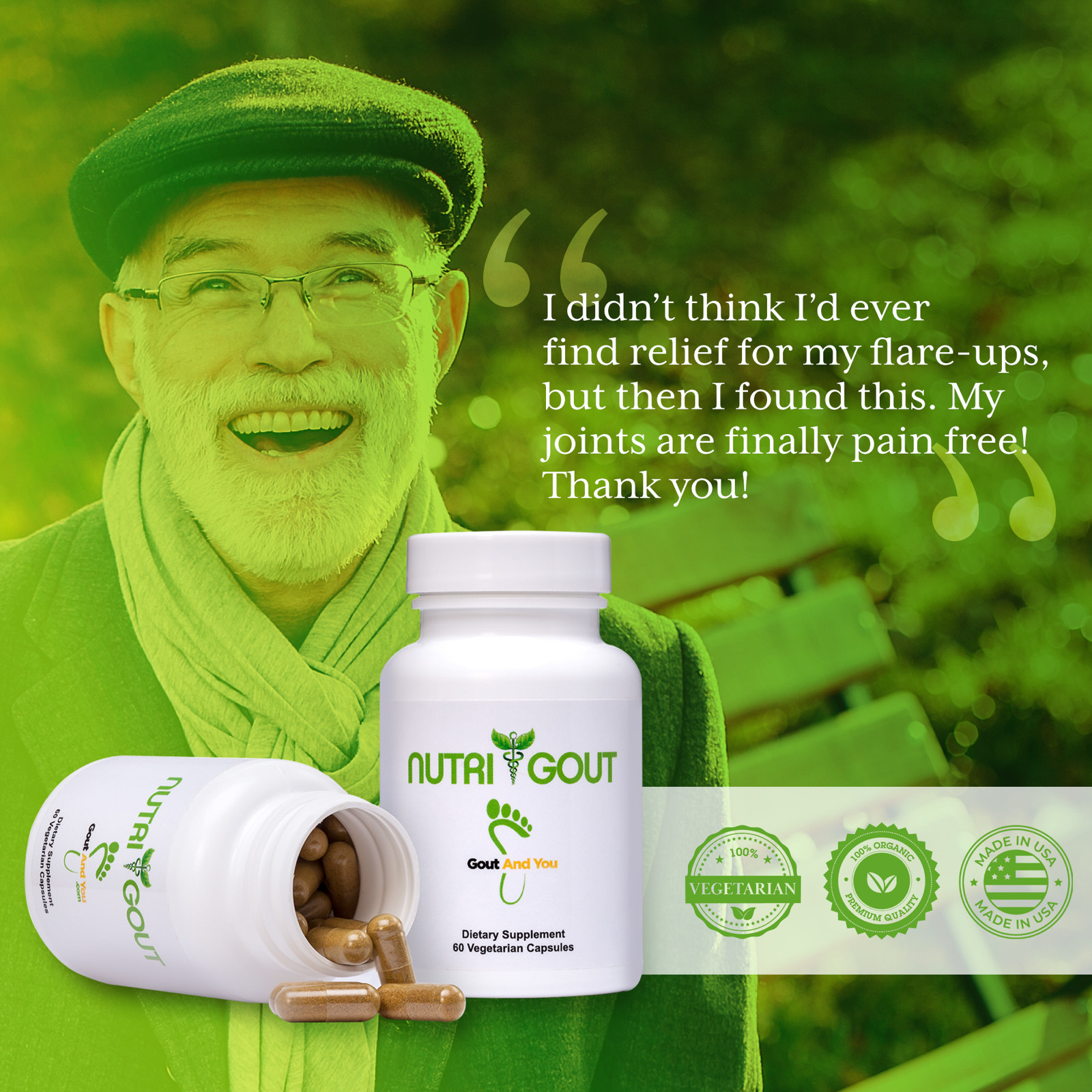 4 Bottles NutriGout Uric Acid Lowering and Gout Supplement from GoutandYou.com