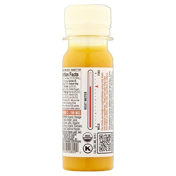 GNGR x Vitamin C – Cold-Pressed Ginger Shot with Turmeric, 2 fl oz ( Pack of 12)
