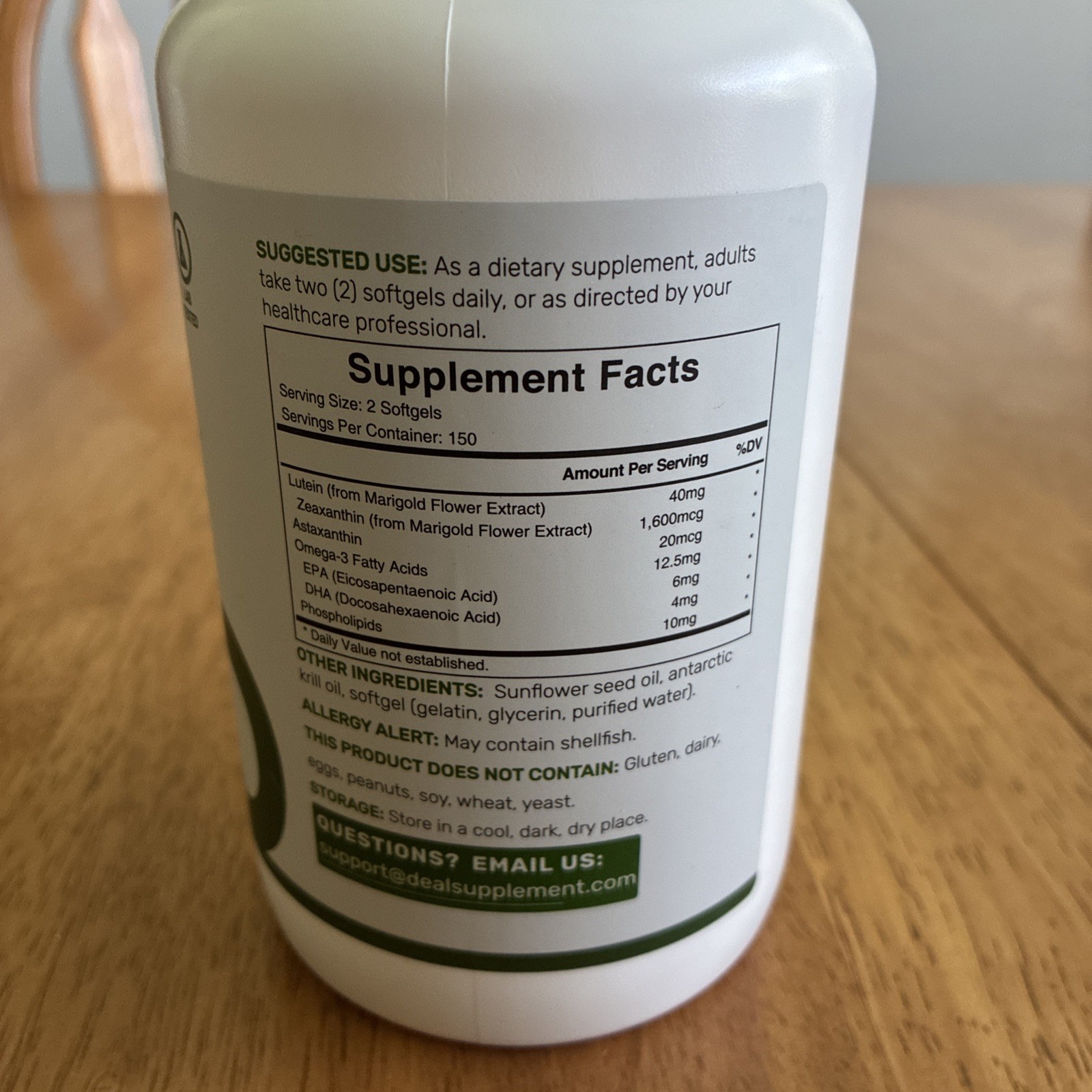 lutein and zeaxanthin 40 mg eye health vitamins 300 Softgels :D Deal Supplement