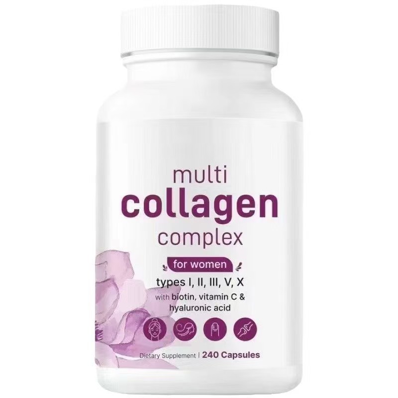 Multi Collagen Capsules with Vitamin C, Biotin & Protein Complex Formula Women
