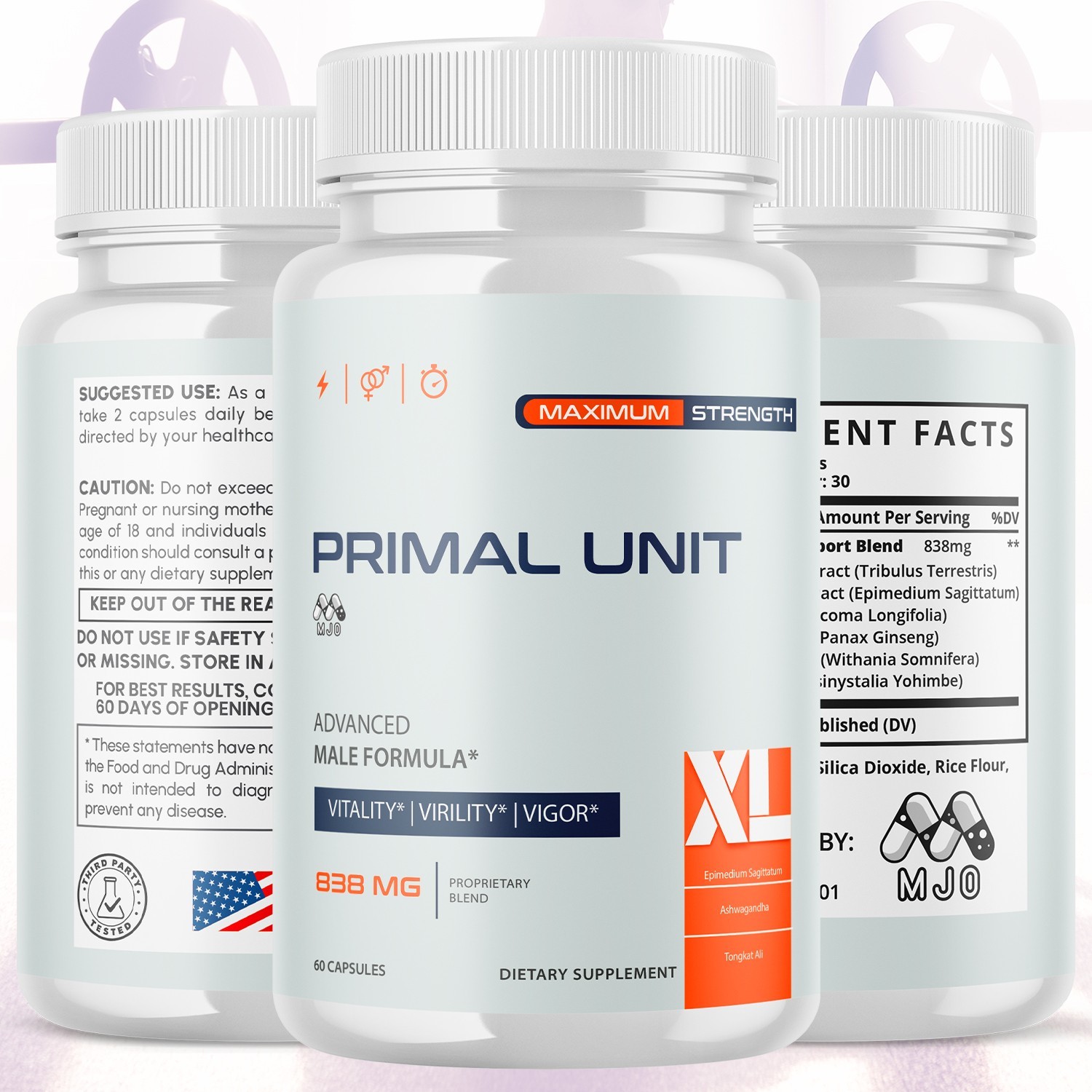 (1 Pack) Primal Unit XL Advanced Male Health Support PrimalUnitXL 60 Capsules