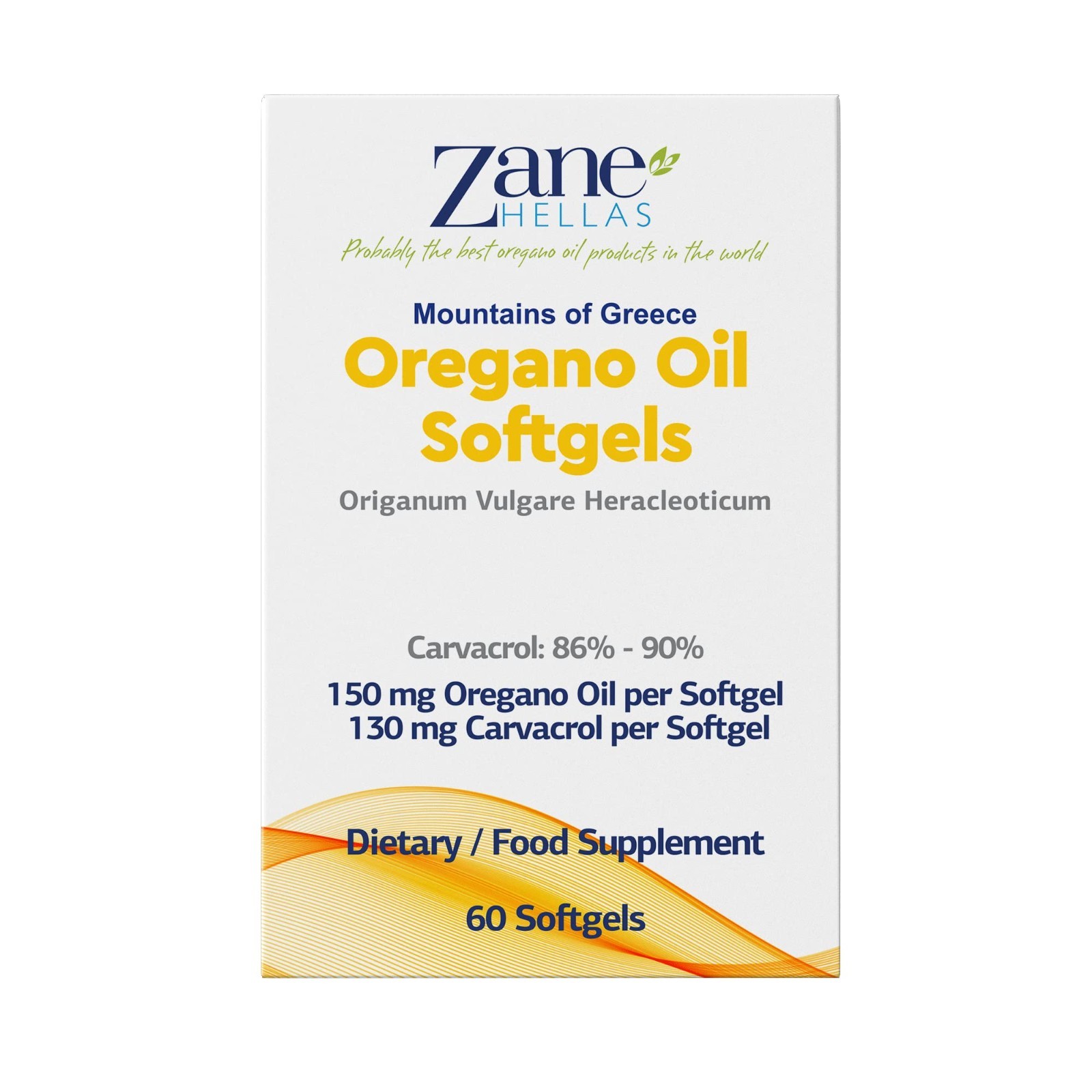 High-Potency Oregano Oil Softgels 130mg Carvacrol – 60 Count, Natural Immune Sup