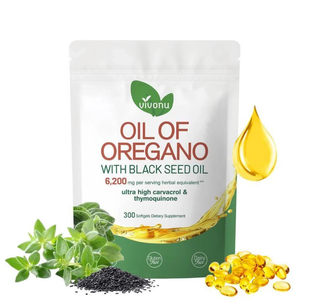 2 Packs Micro Ingredients Oil of Oregano Softgels 6000mg Per Serving, 300 Count