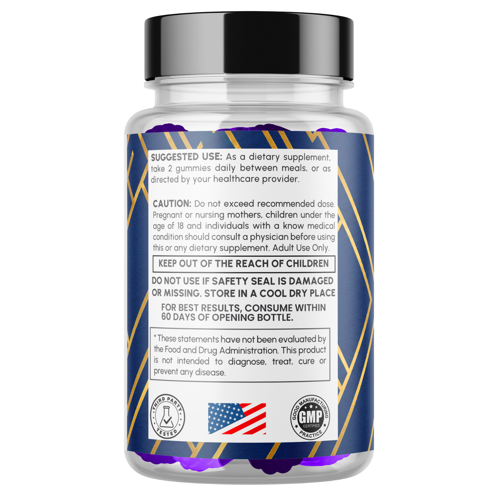 (1 Pack) Jellyfil Male Gummys Advanced Male Health Vitamin Support 60 Gummies