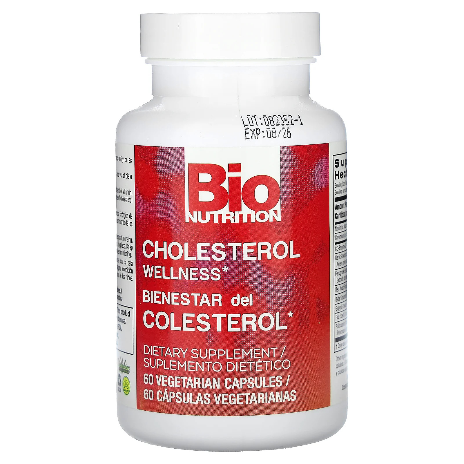 2 X Bio Nutrition, Cholesterol Wellness, 60 Vegetarian Capsules