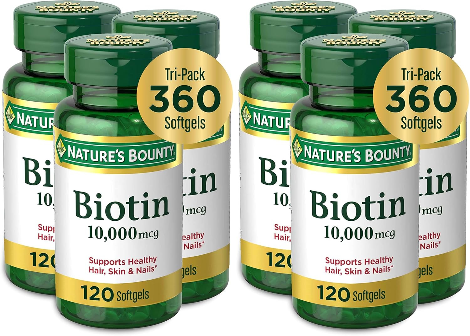 Biotin 10,000 Mcg, 250 Rapid Release Softgels
