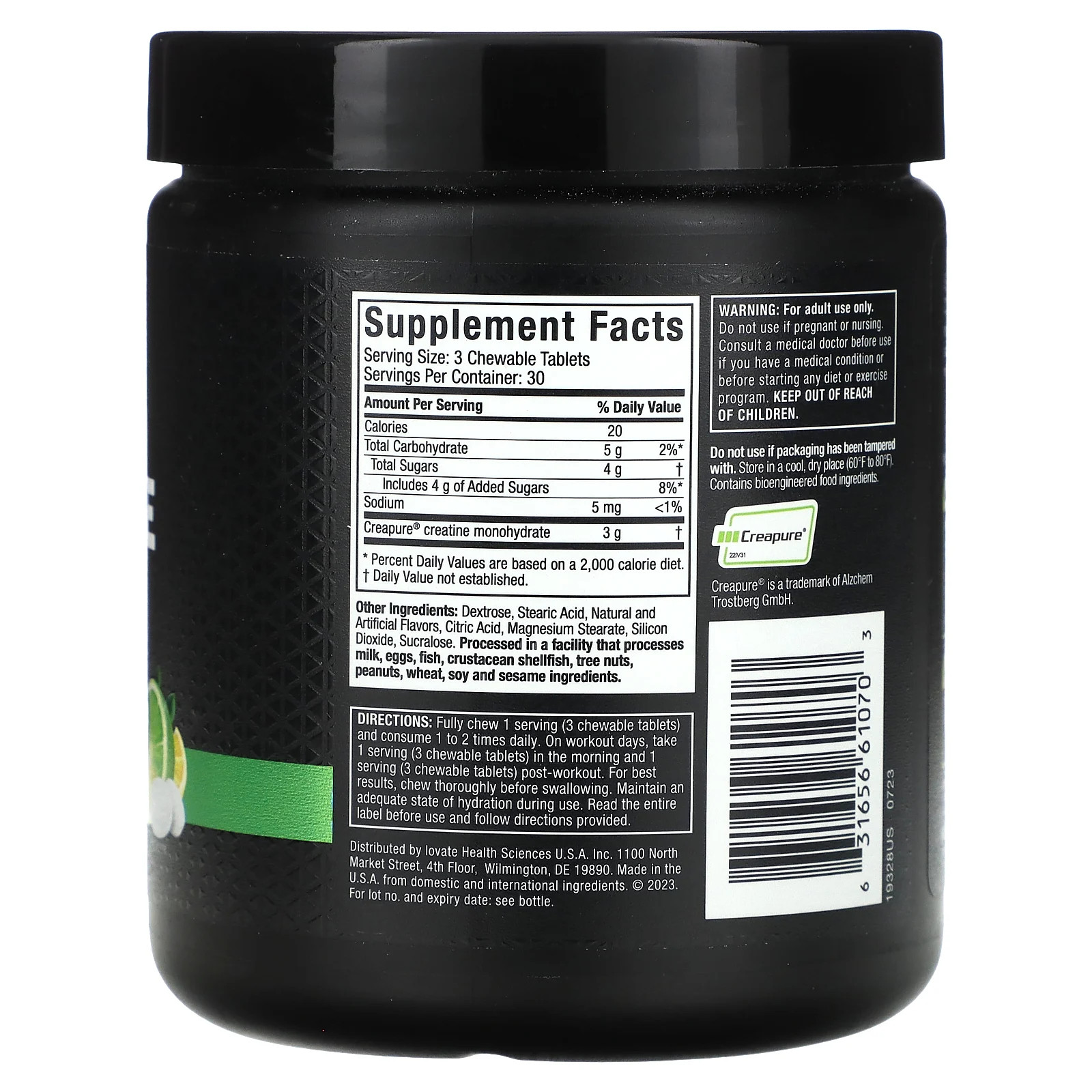 Creatine Chews, Citrus Burst , 90 Chewable Tablets