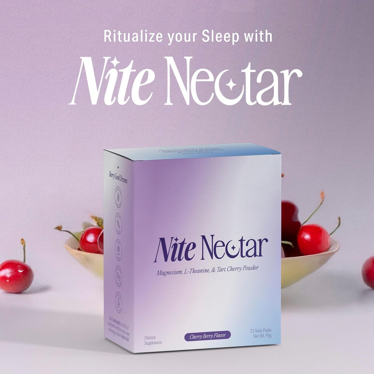 Nite Nectar Magnesium Glycinate Powder Sleep Promoting, 12 sticks