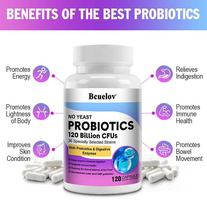 120 Billion Probiotics CFU Potency Gut Health 30/60/120Caps Probiotic Supplement