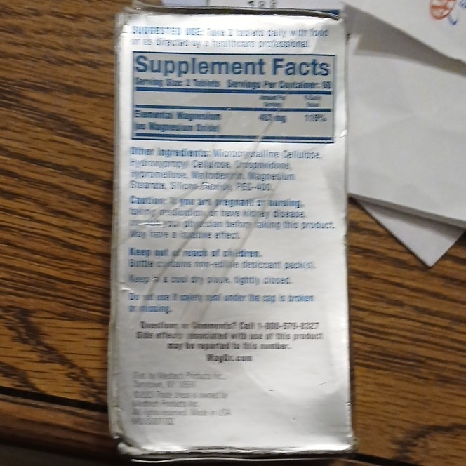 Mag-Ox 400 Magnesium 400mg Tablets, 120 Count, **slightly Damaged Creased Box**