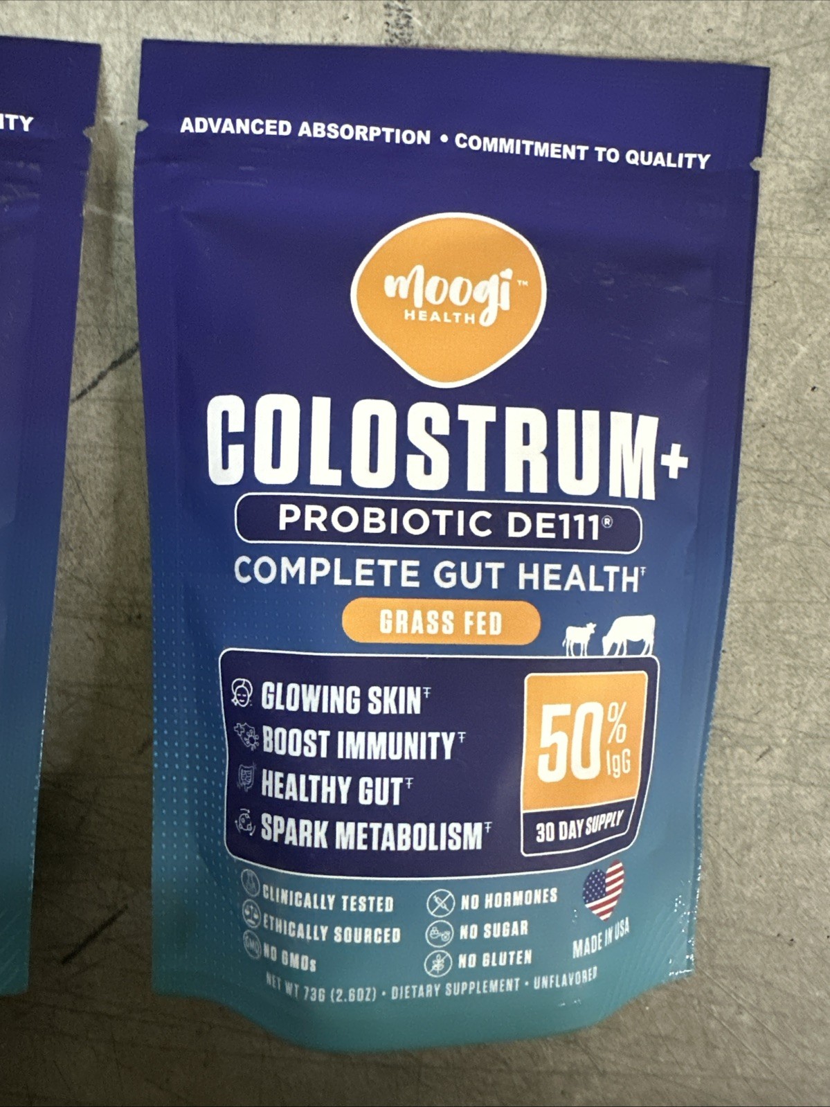 NEW Moogi Health Colostrum + Probiotic DE111 Complete Gut Health 3pk 2.6oz Each