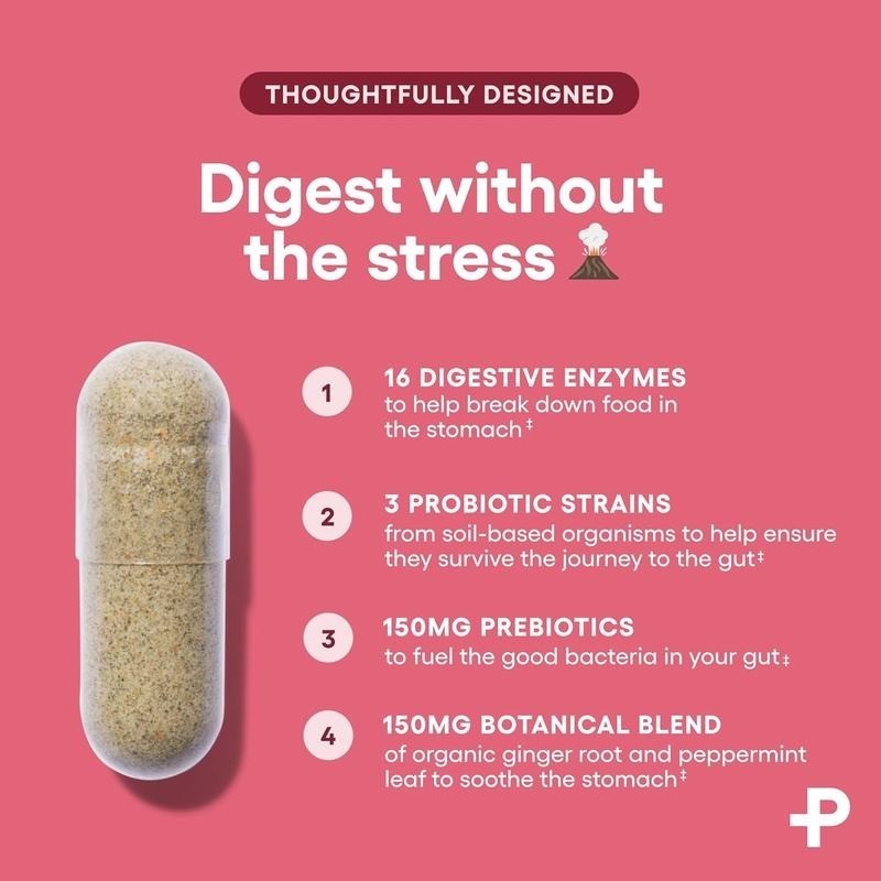 Digestive Enzymes with Prebiotics Probiotics Bromelain Gut Health Bloating Relie