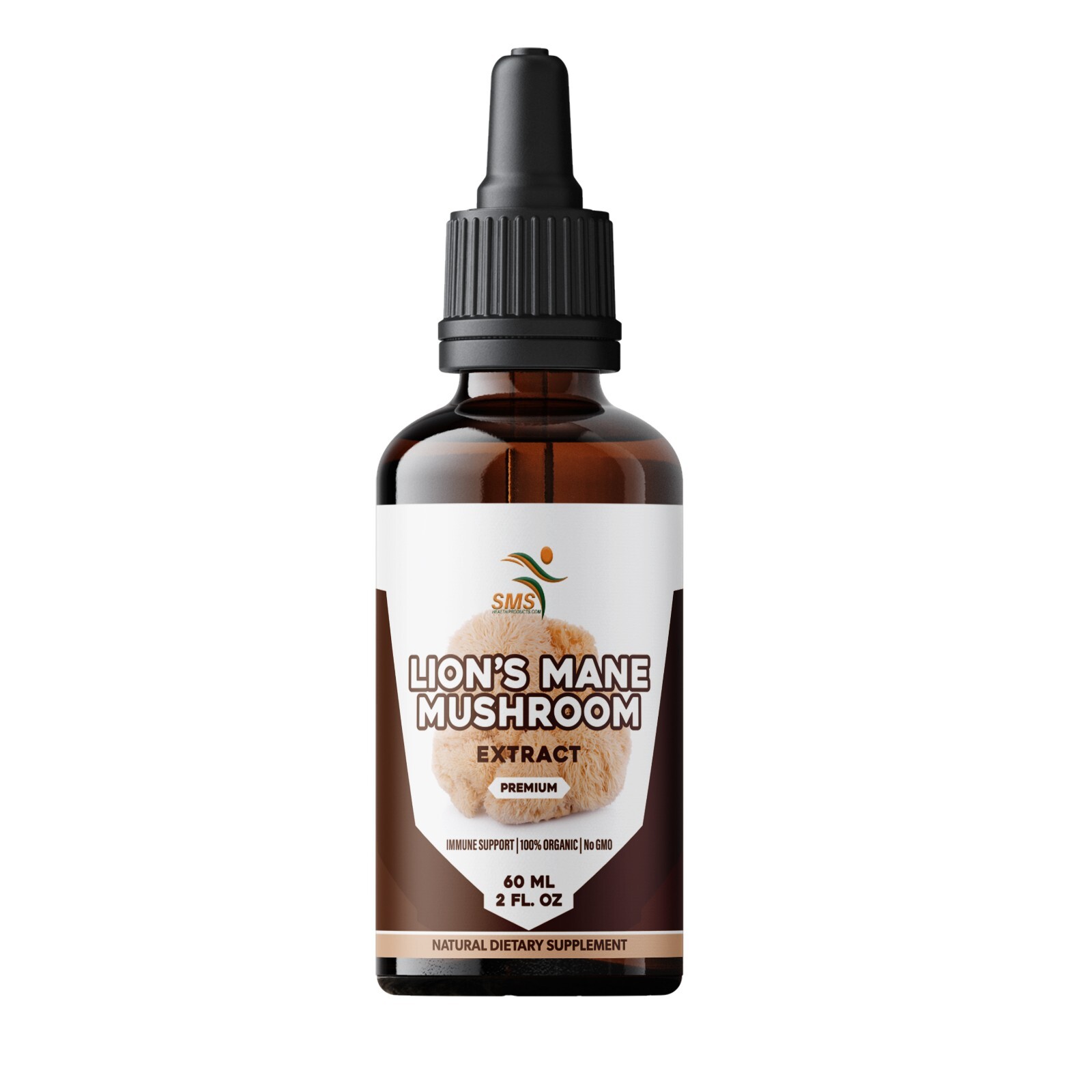 Lions Mane Mushroom Extract Non Gmo Tincture Liquid Herbal Drops 2 Fl Oz