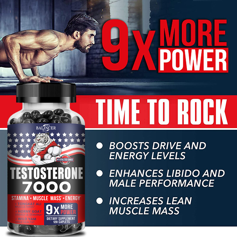 Muscle Growth + Strength+Male Performance Testosterone Booster Capsules