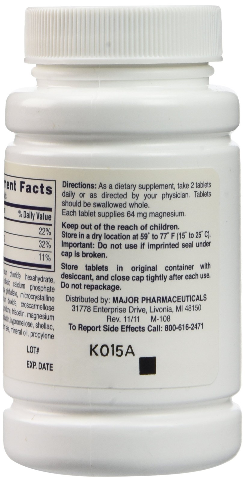 Magdelay Magnesium Chloride Supplement 60 Count Pack of 3 Delayed Release