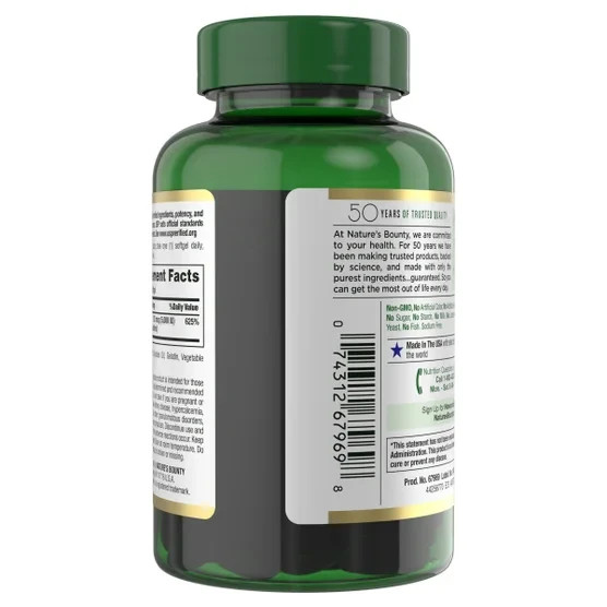 Nature’s Bounty Vitamin D3 125 mcg, 400 Softgels EXP 07/2028