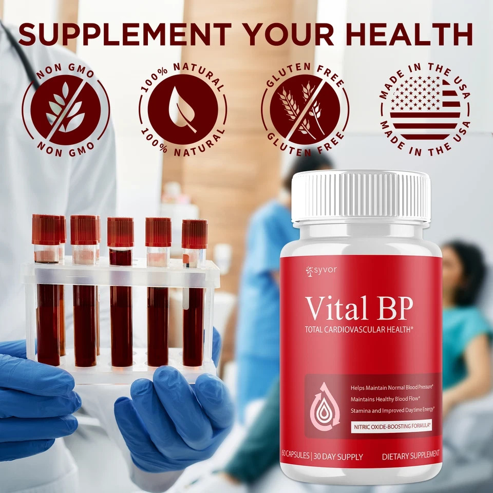 (3 Pack) Vital BP Advanced Blood Support Vitamin Formula VitalBP 180 Capsules