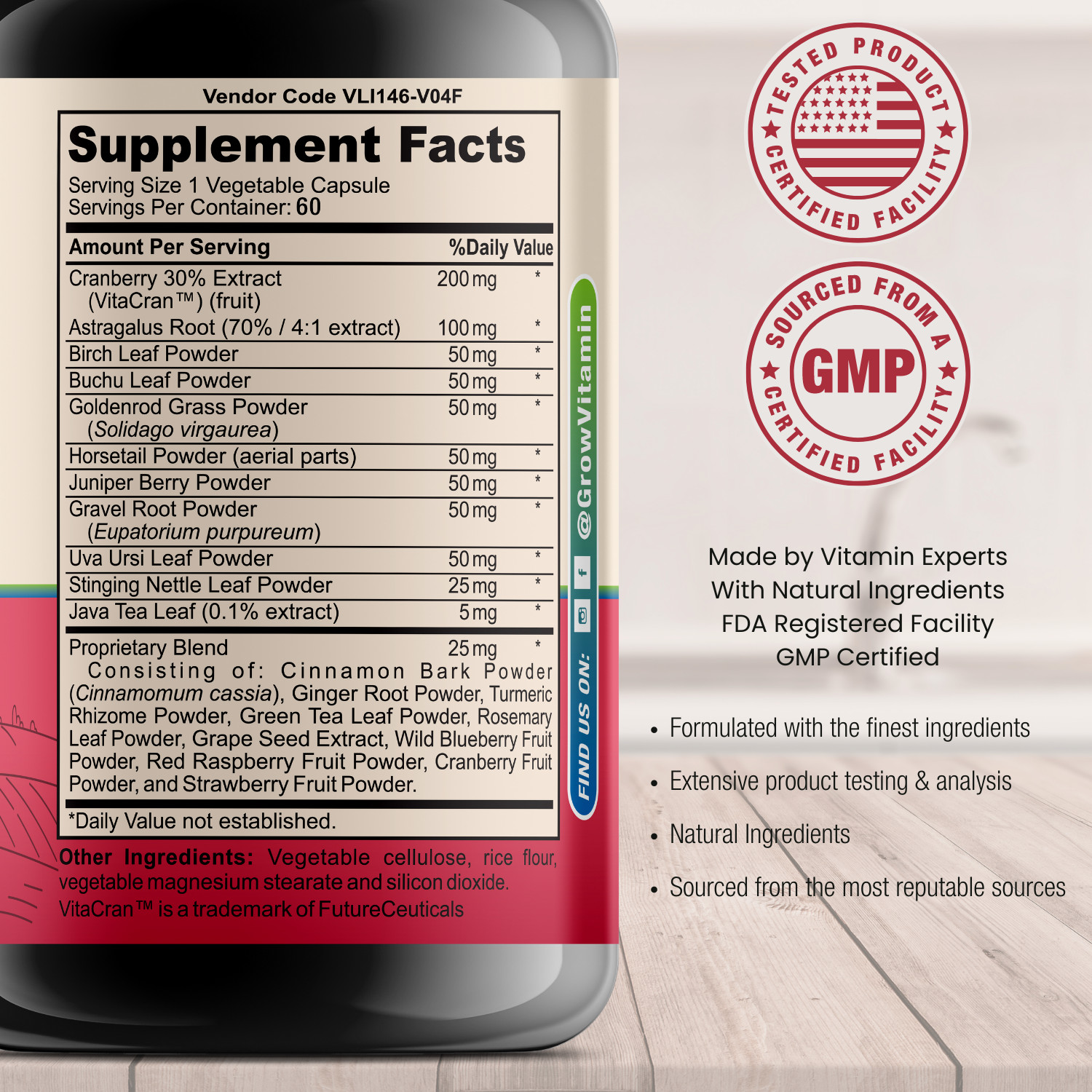Premium Kidney Support Supplement by grow vitamin | Kidney Cleanse EXP 07/2024