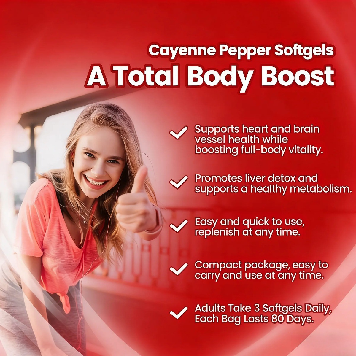 5/3X Cayenne Pepper Softgels for Leg Vein & Circulation Support ,Vascular Health