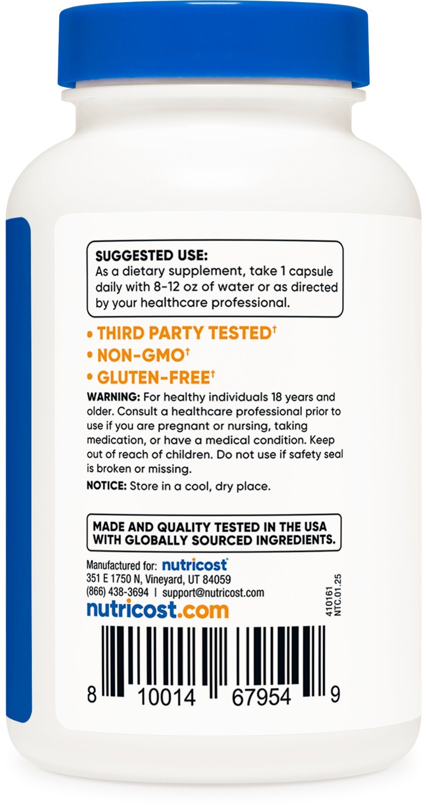 Nutricost Vitamin B1 (Thiamin) 500mg, 120 Capsules – Gluten Free & Non-GMO