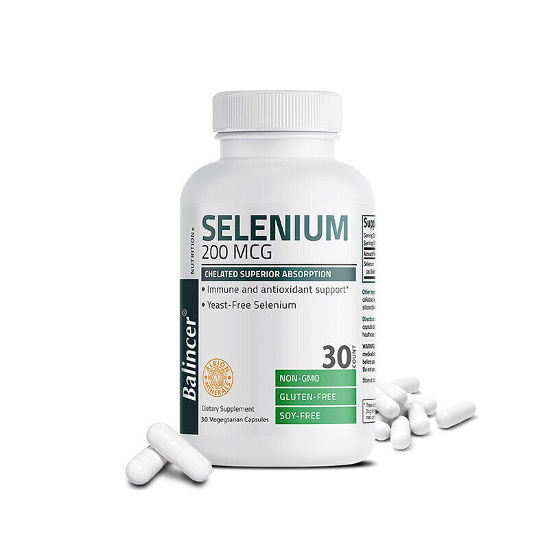 Selenium Without Yeast 200 Mcg 30/60/120 Capsules Support Immune Antioxidants