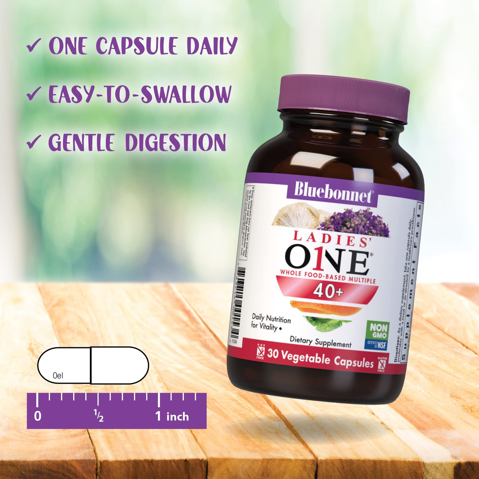 Bluebonnet Nutrition Ladies’ ONE 40+ Whole 60 Count (Pack of 1), No Color