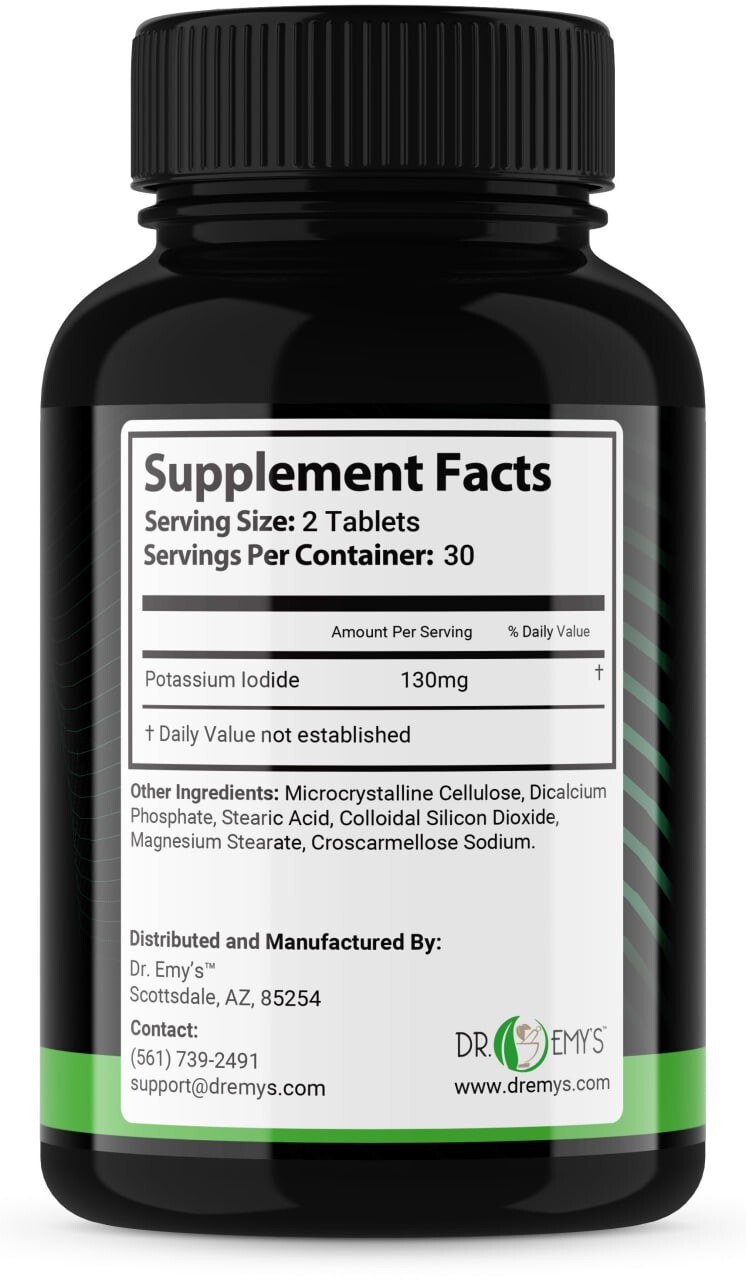 (5PK) – Potassium + Iodide Pills Tablets☆130 mg Supplement☆Survival Kit Fallout