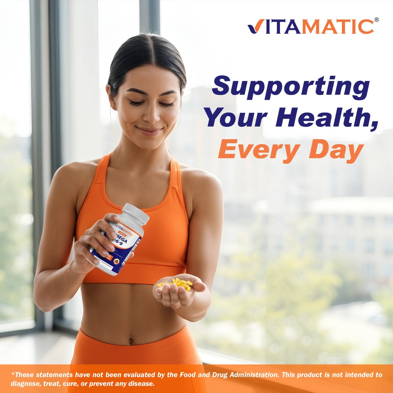 Vitamatic Vegan Omega 3-6-9 Complex 1250mg – 120 Softgels