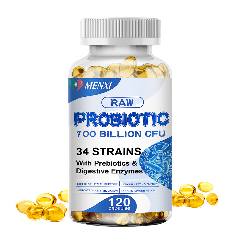 Raw Probiotics 100 Billion CFU Potency Digestive Immune Health 120 Capsules USA