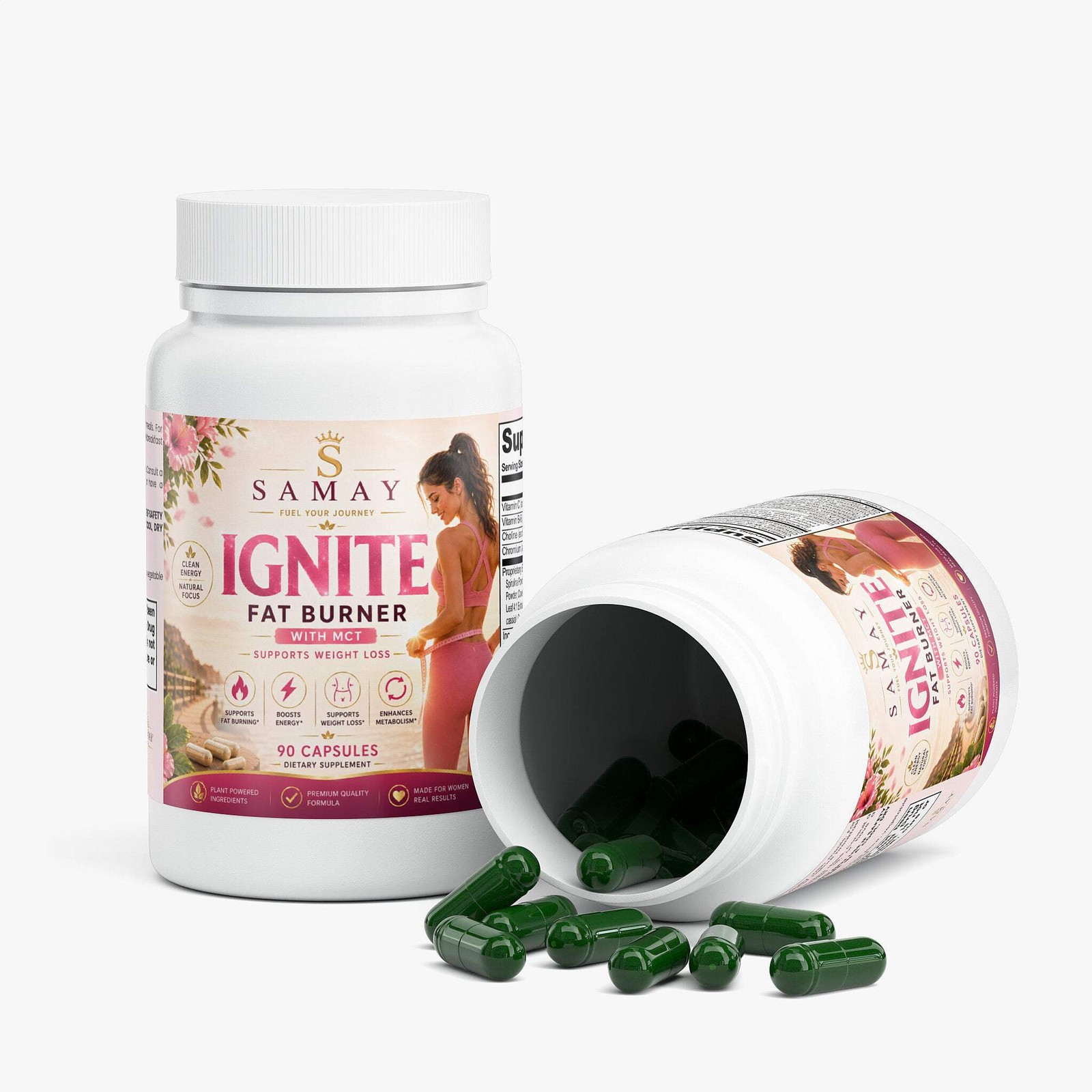 Fat Burner MCT 90 Capsules Thermogenic Energy & Weight Management Support Diet