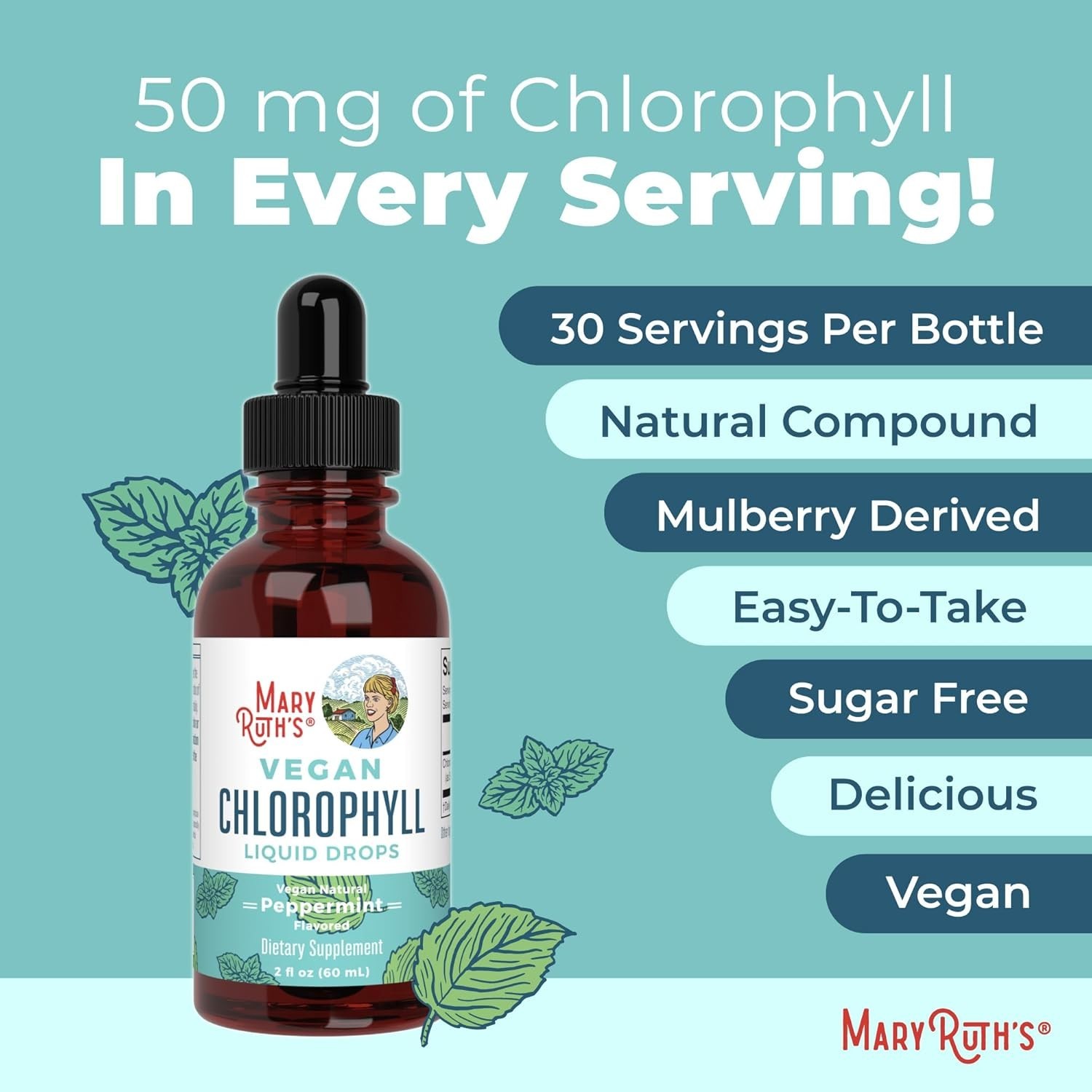 MaryRuth’s Chlorophyll Liquid Drops | Clean Label Project Certified | Vegan | |
