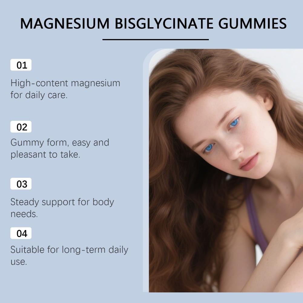 400mg Magnesium Bisglycinate Chelate 60 Gummies-, Magnesium Bisglycinate Gummies