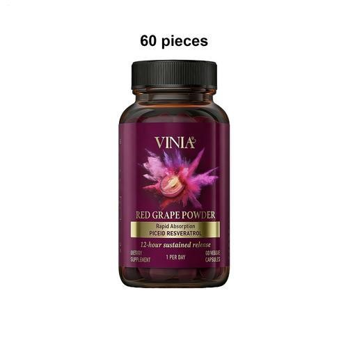 4PCS Piceid VINIA Supplement Resveratrol Non-GMO, 60ct Increases Blood Flow