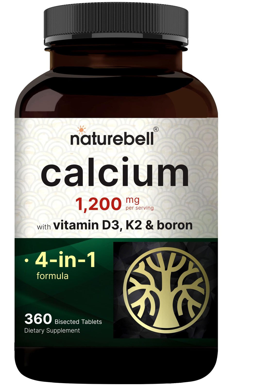 Calcium 1,200 mg Per Serving with Vitamin 360 Count (Pack of 1)