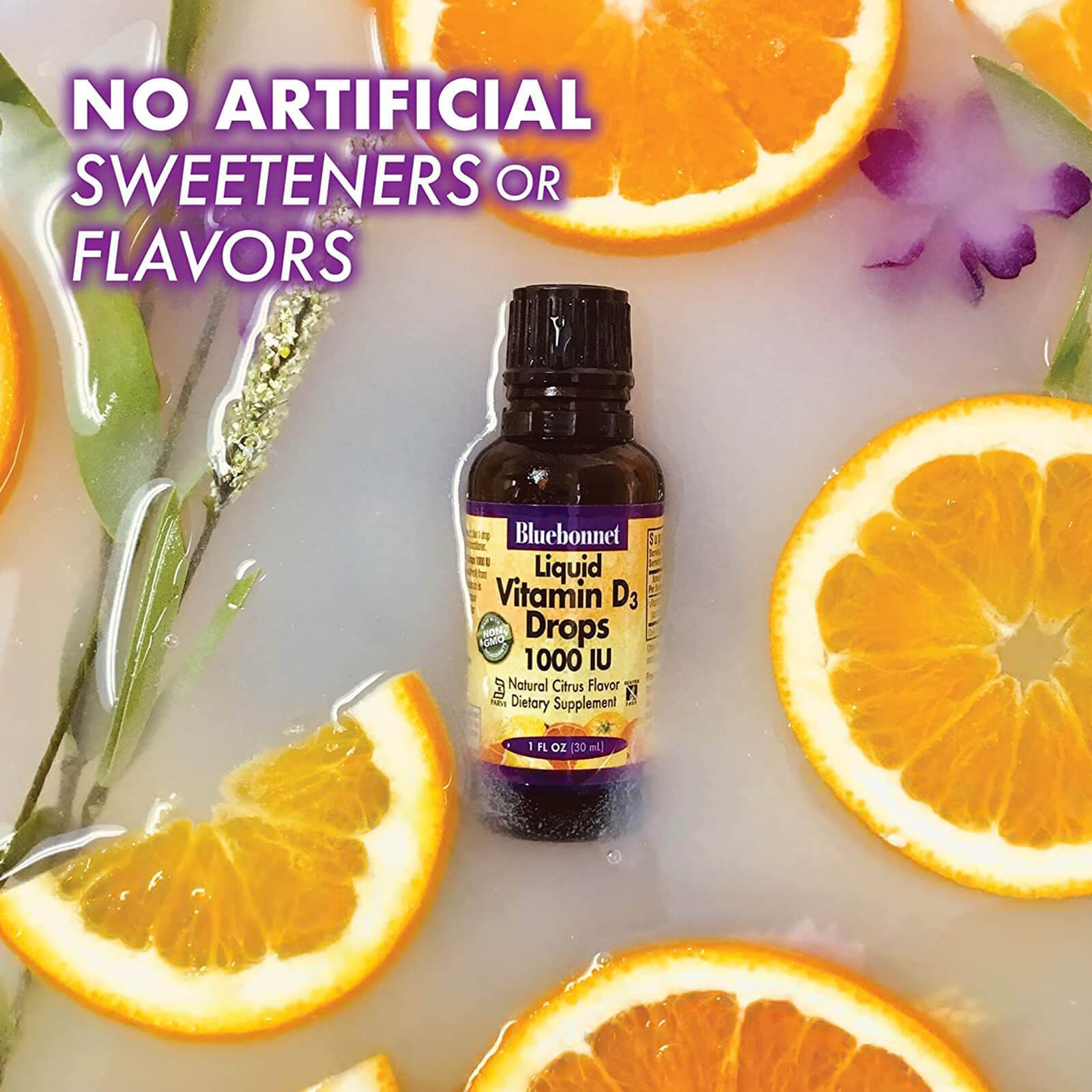 Bluebonnet Liquid Vitamin D3 Drops 125 Mcg 5000 IU Citrus 1 fl oz