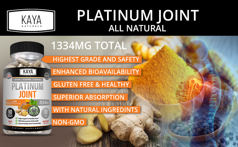 Platinum Joint, Pain Relief, Joint Support, Anti Inflammatory, Turmeric, MSM