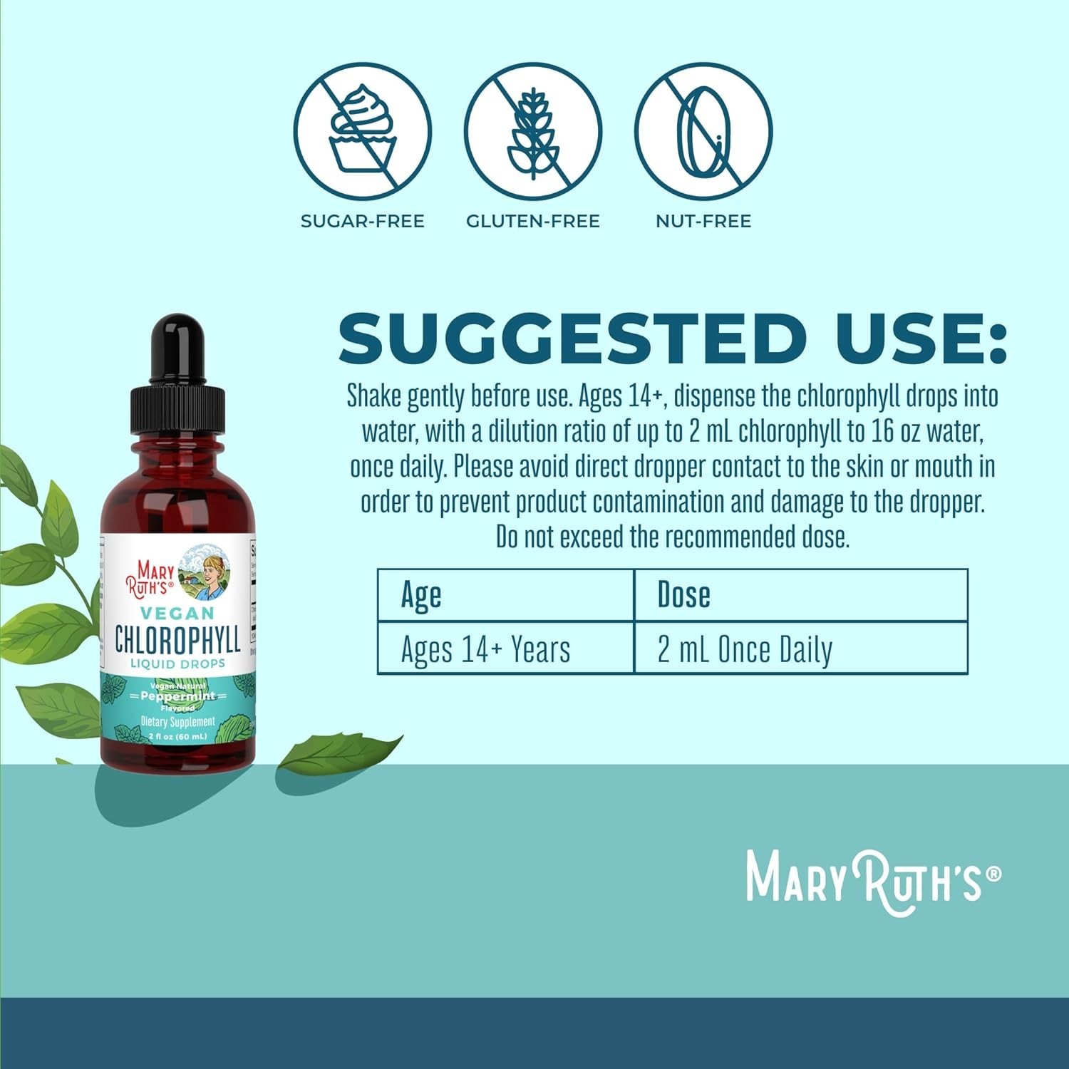 MaryRuth’s Chlorophyll Liquid Drops | Clean Label Project Certified | Vegan | |