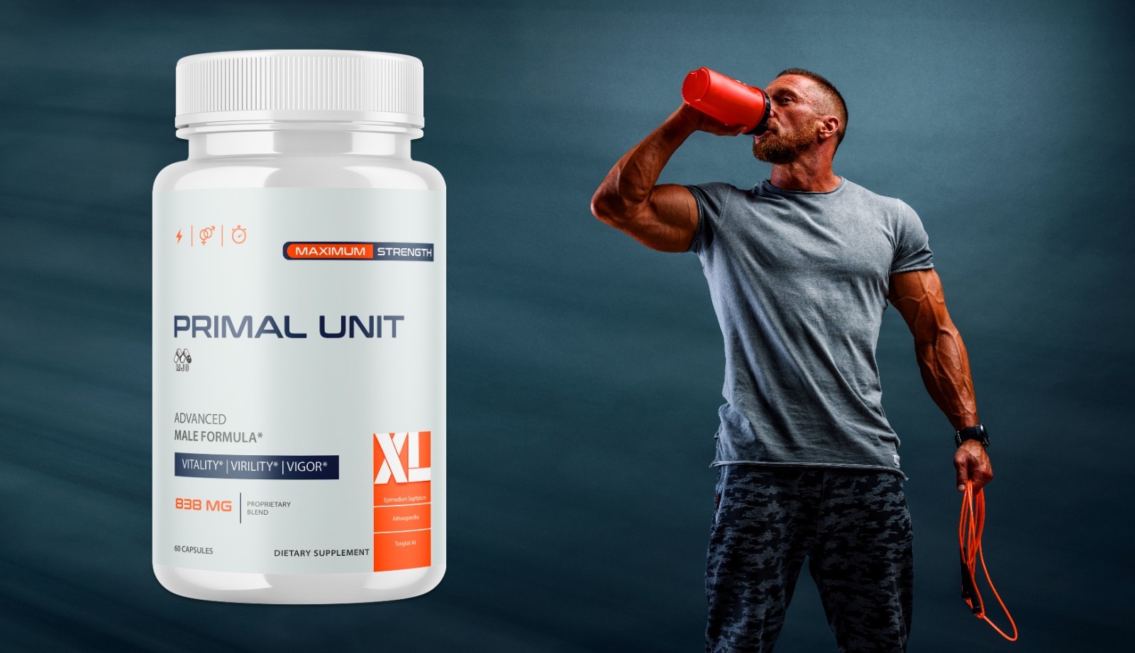 (1 Pack) Primal Unit XL Advanced Male Health Support PrimalUnitXL 60 Capsules
