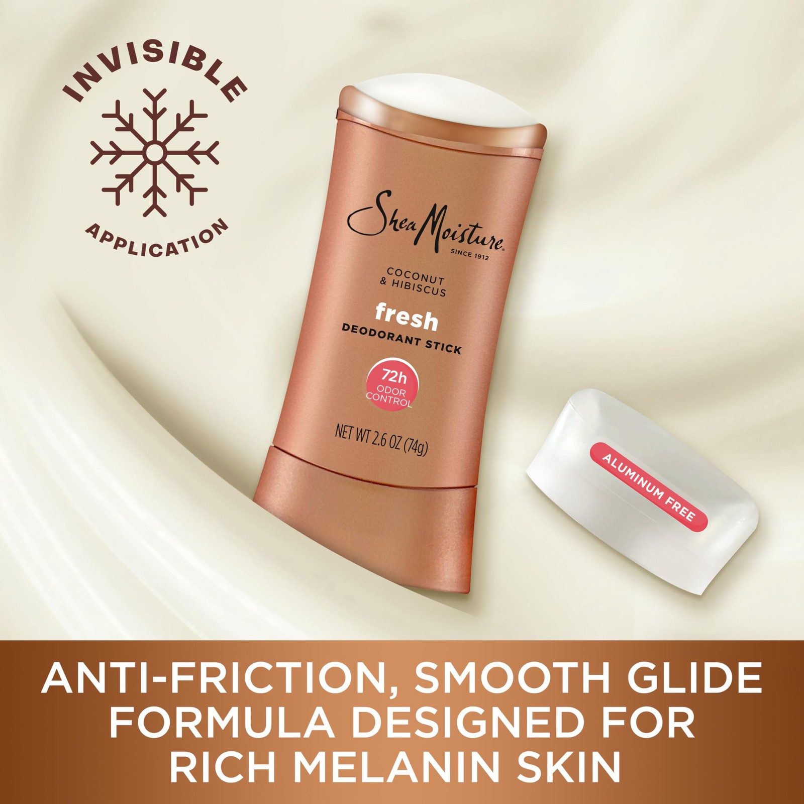 SheaMoisture Deodorant Stick 72h Odor Control Coconut & 2.6 Ounce (Pack of 1)