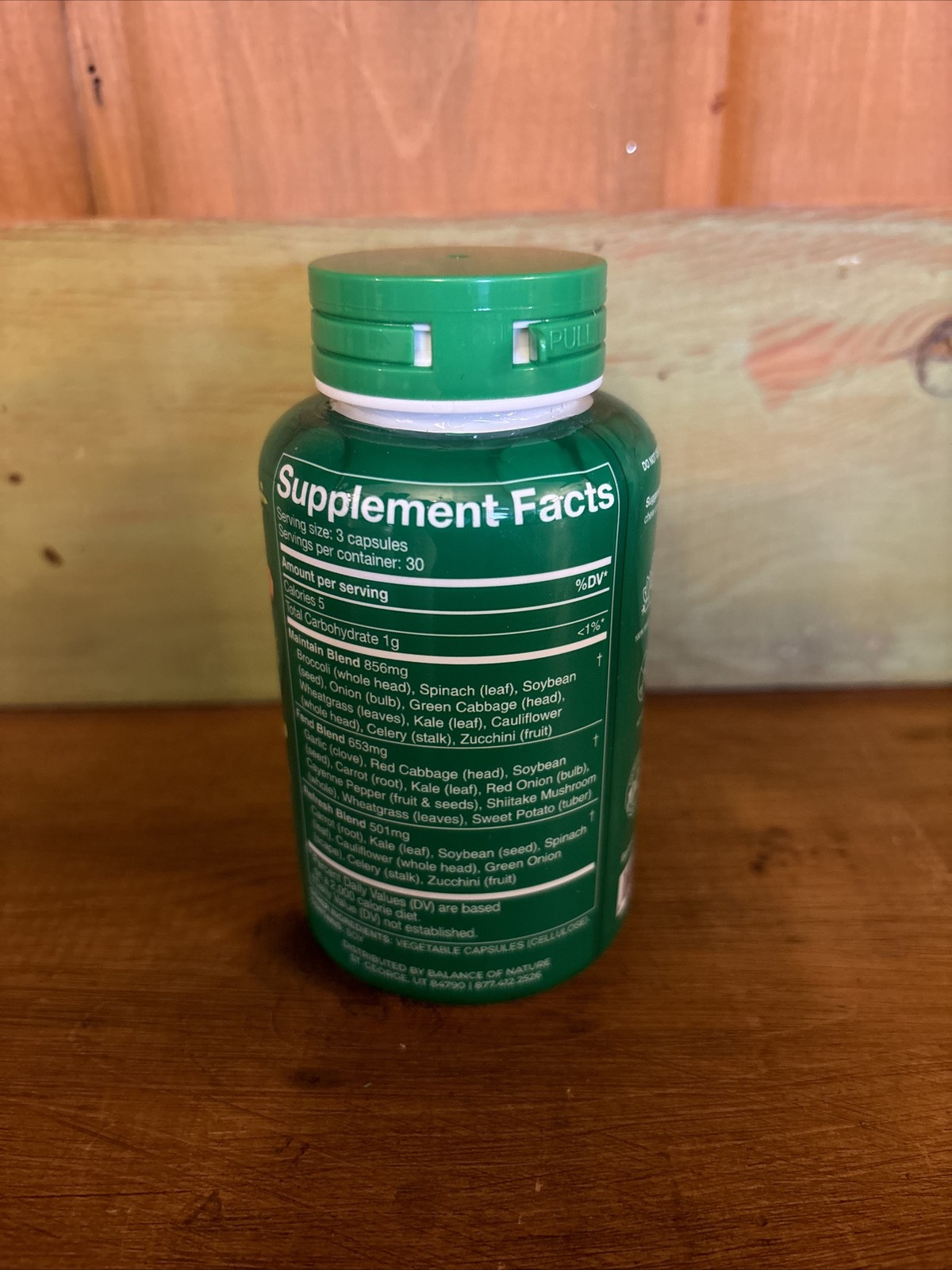 Balance of Nature Whole Veggies Supplement Superfood Vegetables 90 Ct SEALED