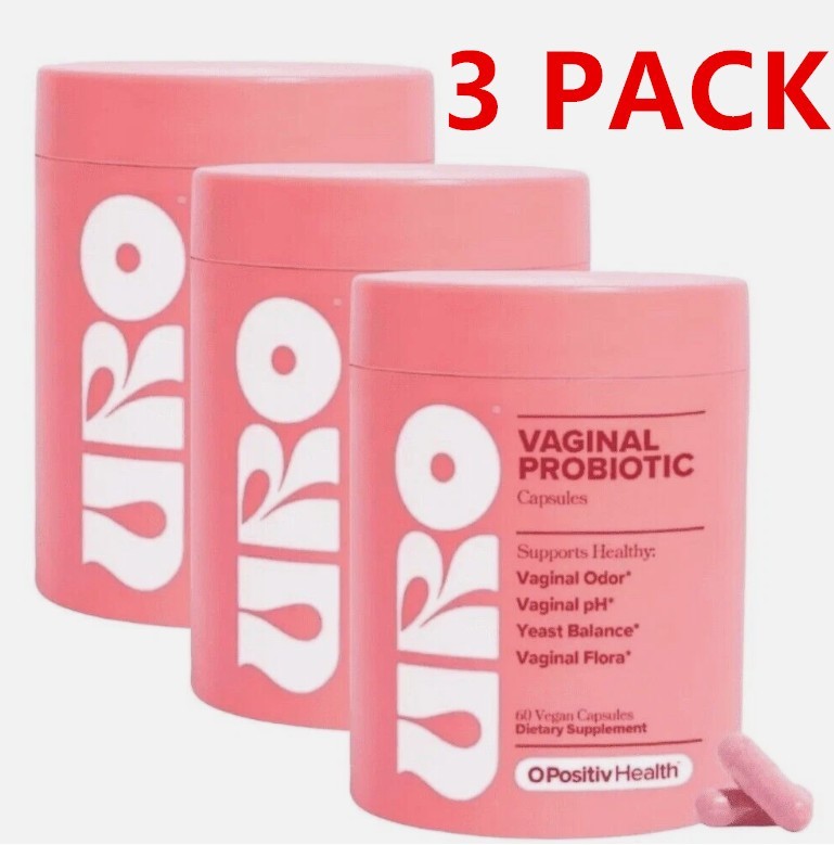 Vaginal Probiotics Packs pH Balance with Prebiotic 3x 60ct forWomen URO Positive