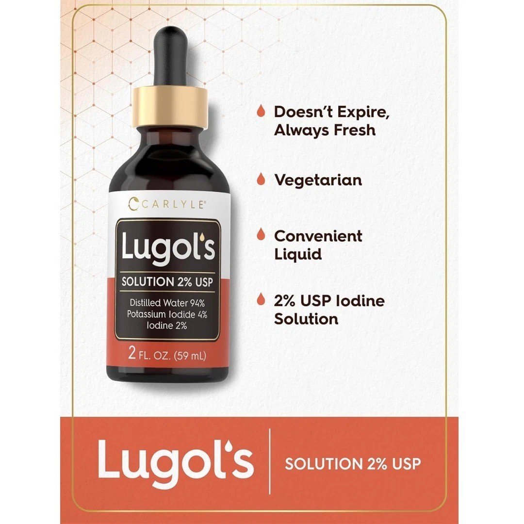 Lugols Iodine 2 Percent 2 Fl Oz Potassium Iodide and Solution