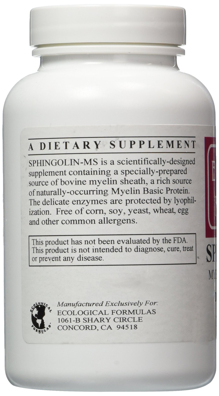 Ecological Formulas – Sphingolin 200 Mg 240 Caps Health And Beauty