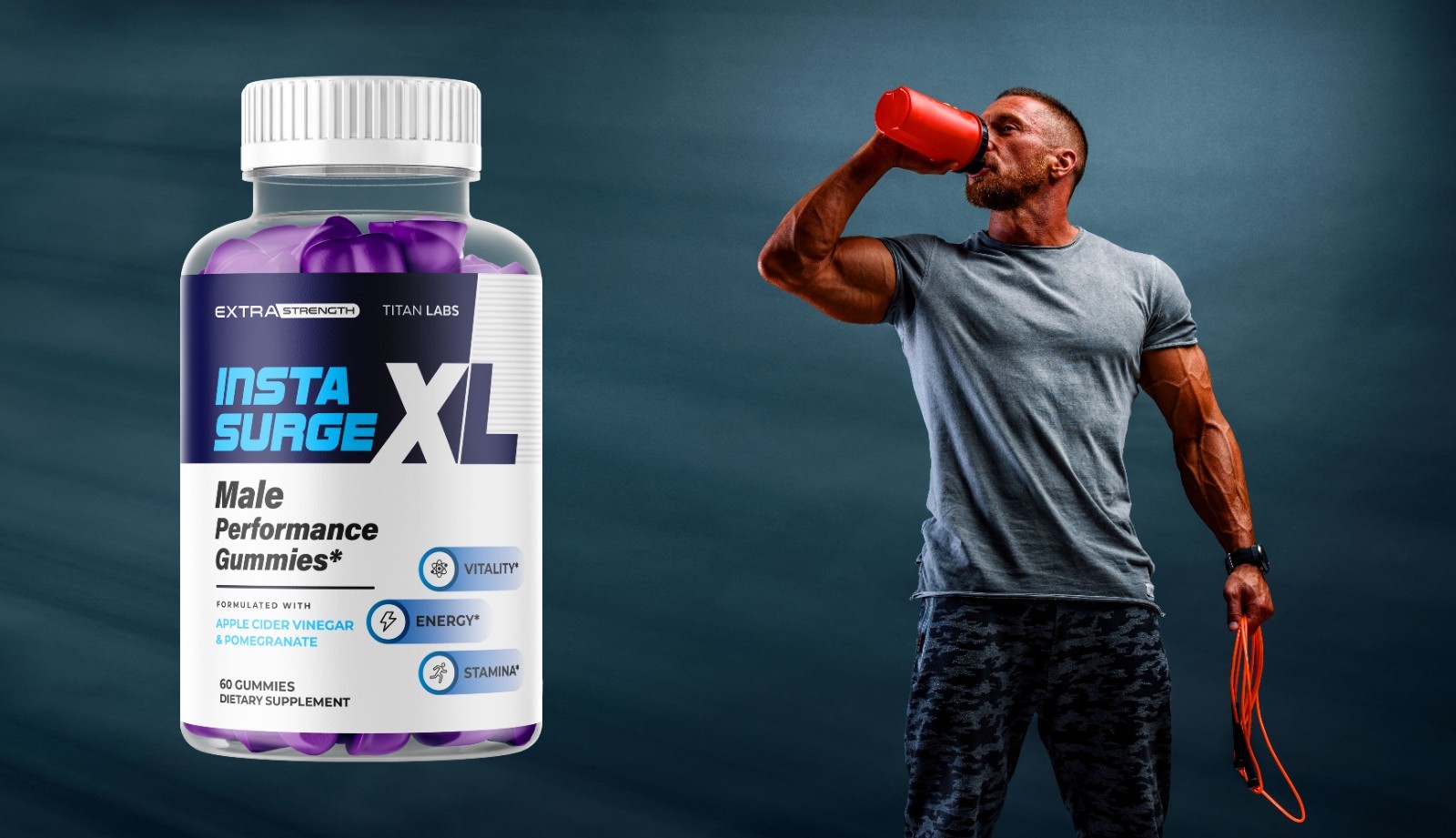 (1 Pack) Insta Surge XL Advanced Male Support Supplement InstaSurgeXL 60 Gummies