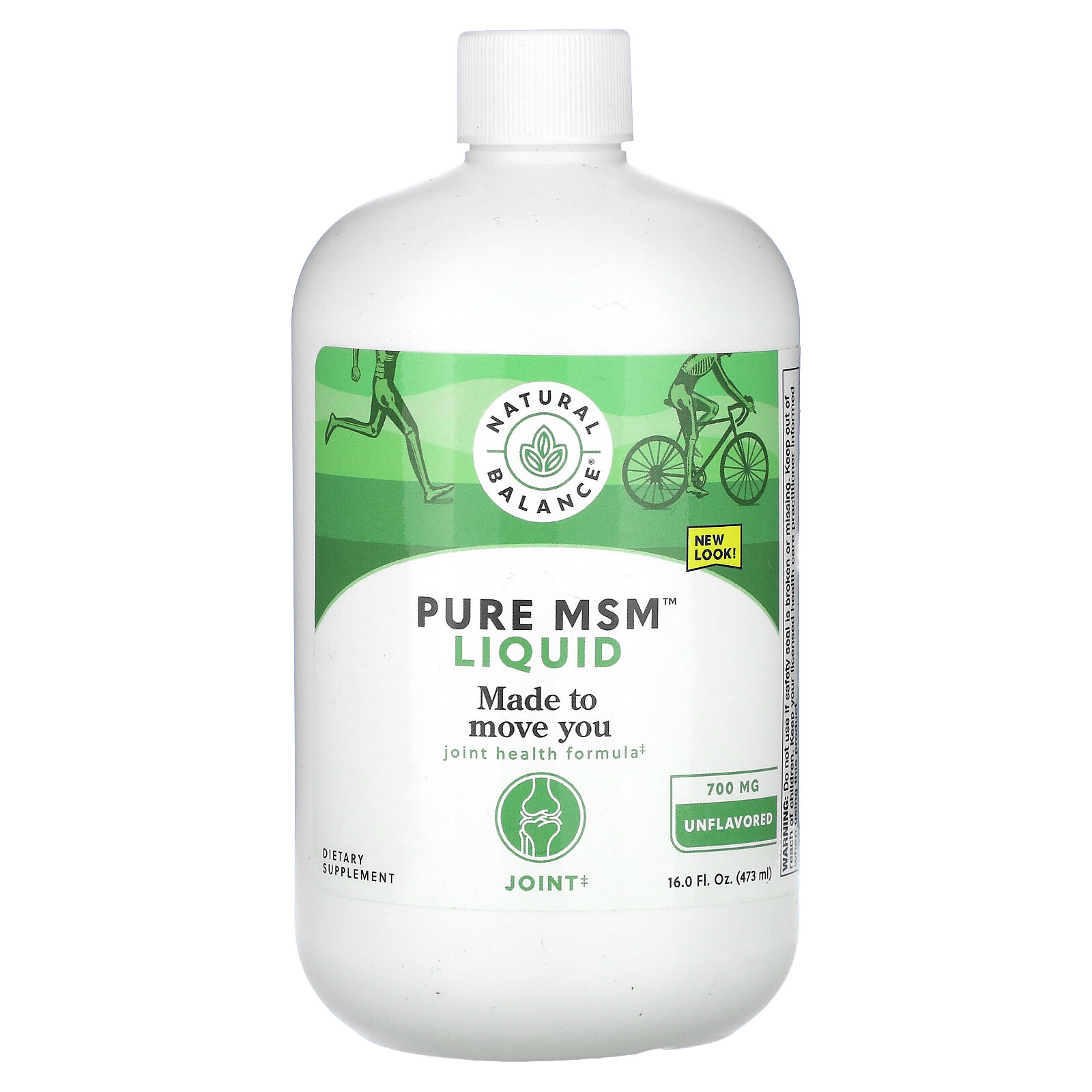 Pure MSM Liquid, Unflavored, 700 mg , 16 fl oz (473 ml)