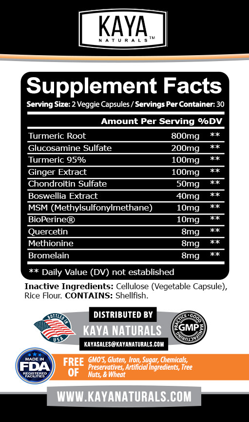 Platinum Joint, Pain Relief, Joint Support, Anti Inflammatory, Turmeric, MSM