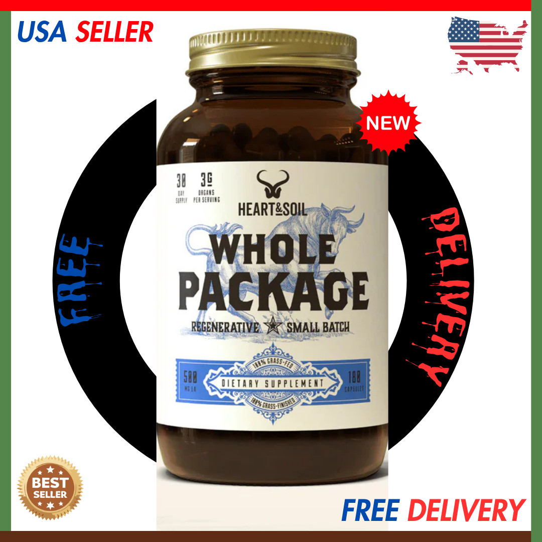 Heart And Soil Whole Package Male Performance Supplement 180 Capsules Grass Fed