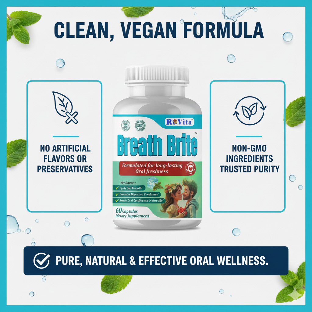 Breath Brite Oral Probiotics – Fresh Breath & Oral Health Support – 60 Capsules